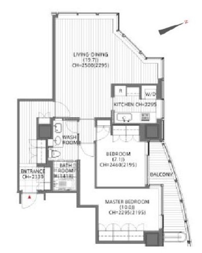 愛宕グリーンヒルズフォレストタワー 1911 間取り図