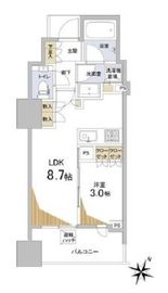 ウェリスタワー千代田岩本町 3階 間取り図