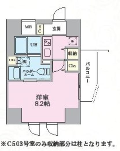 シュブラン大井町 503 間取り図