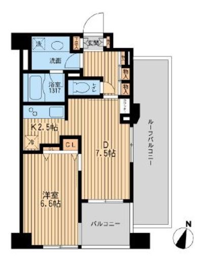 クリオ上野毛ラ・モード 6階 間取り図