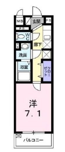 クレイオ三田 104 間取り図