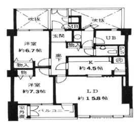 PALACIO BELA VISTA (パラシオベラヴィスタ) 403 間取り図