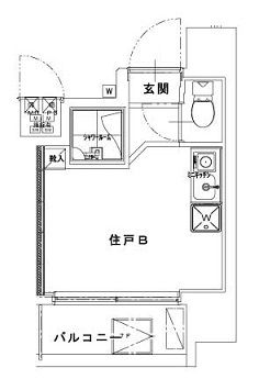 デコズキャッスル赤坂 802 間取り図