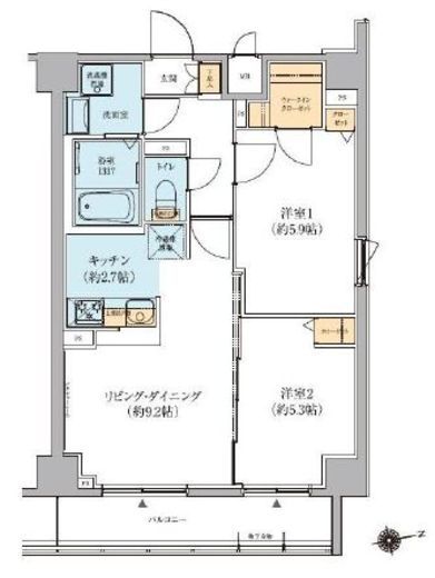 リージア経堂イーストプレイス 506 間取り図