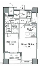 ホライズンプレイス赤坂 1601 間取り図