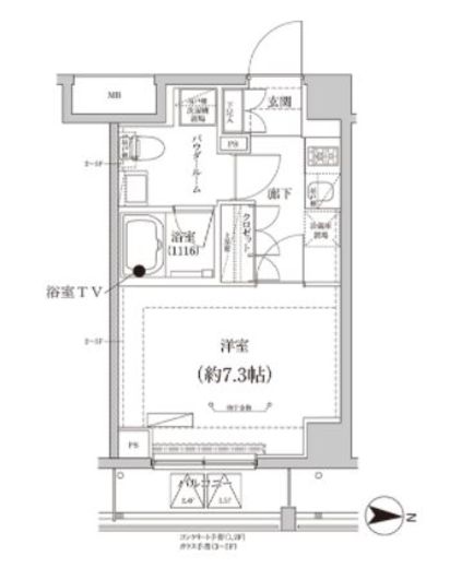 CREALpremier大島 414 間取り図