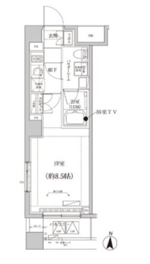 CREALpremier大島 201 間取り図