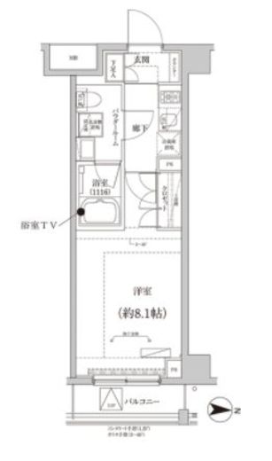 CREALpremier大島 406 間取り図