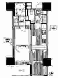 オープンレジデンシア銀座est 2階 間取り図