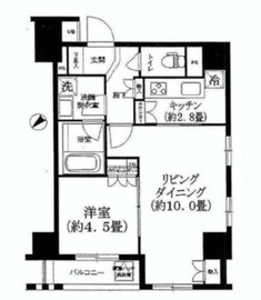 グランスイート銀座レスティモナーク 10階 間取り図