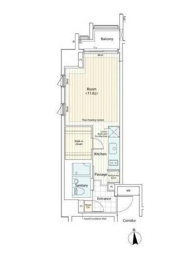 カスタリア麻布十番2 306 間取り図