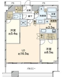 勝どきザ・タワー 38階 間取り図