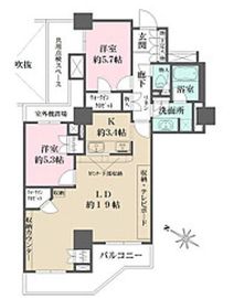 グローリオタワー巣鴨 25階 間取り図