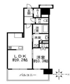 クリオ武蔵小杉アーバンテラス 8階 間取り図