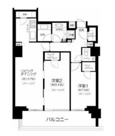 プラウド恵比寿ヒルサイドガーデン 7階 間取り図