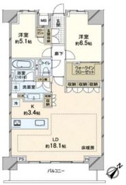 アトラス築地 9階 間取り図