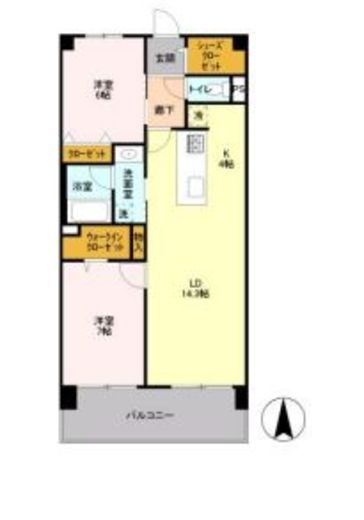 ロイヤルパークス梅島 313 間取り図
