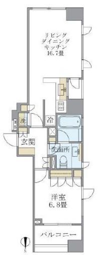LaSante麻布十番 1502 間取り図