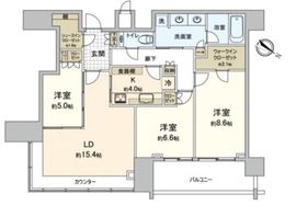 THE ROPPONGI TOKYO CLUB RESIDENCE 28階 間取り図