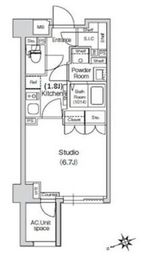スタイリオ元住吉2 216 間取り図