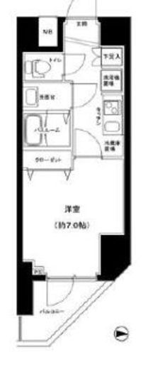 ガリシア錦糸町パークサイド 9階 間取り図