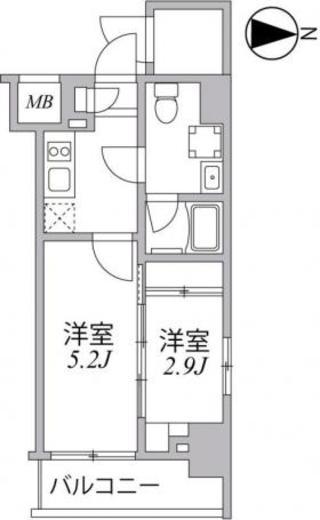 シーフォルム住吉 4階 間取り図