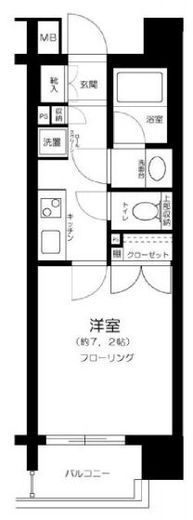 セレビア新宿御苑前 9階 間取り図