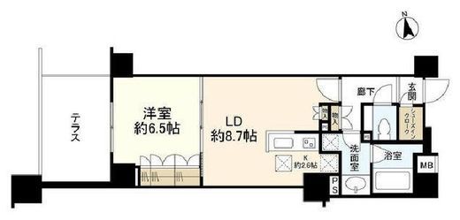 クオリア後楽園 1階 間取り図