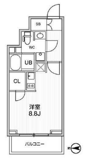 グラシアプレイス曳舟 1002 間取り図