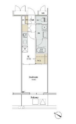 カスタリア人形町3 204 間取り図