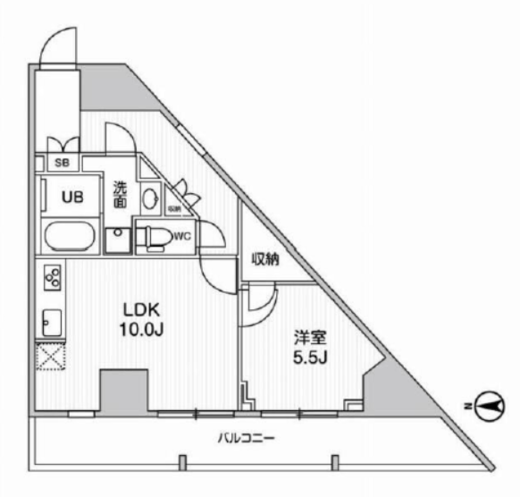 グラシアプレイス曳舟 1004 間取り図