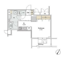 カスタリア人形町3 207 間取り図