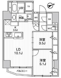 グラシアプレイス浅草橋 802 間取り図