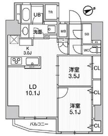 グラシアプレイス浅草橋 902 間取り図