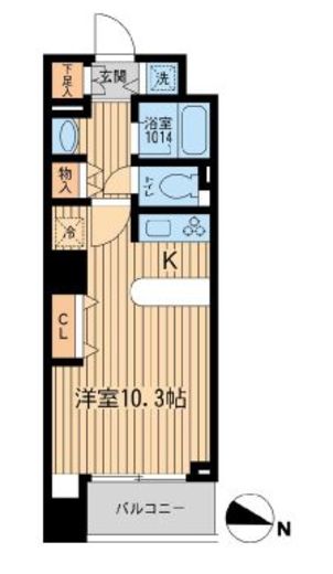 KDXレジデンス幡ヶ谷 403 間取り図