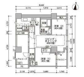 東雲キャナルコートCODAN 19-909 間取り図