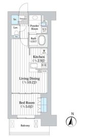 アビティグランデ砧 5階 間取り図