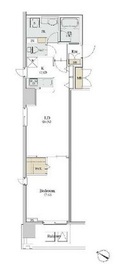 カスタリア人形町3 1001 間取り図