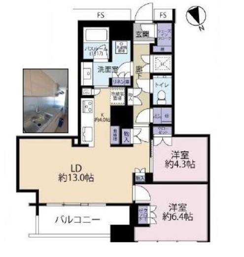 勝どきザ・タワー 10階 間取り図