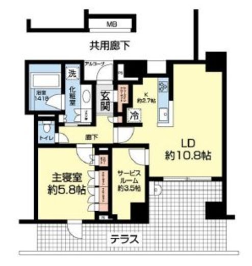 ディアナコート用賀 1階 間取り図