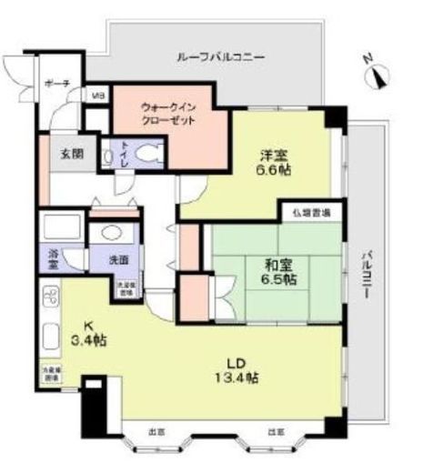 ルベールデュソレイユ 406 間取り図