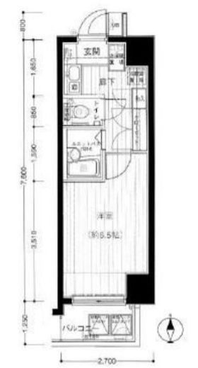 メインステージ西麻布 10階 間取り図