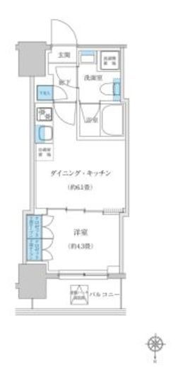 レジディア蒲田プレイス 503 間取り図