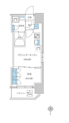 レジディア蒲田プレイス 504 間取り図