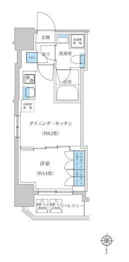 レジディア蒲田プレイス 1301 間取り図
