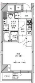 シュロスミーナ神楽坂 201 間取り図