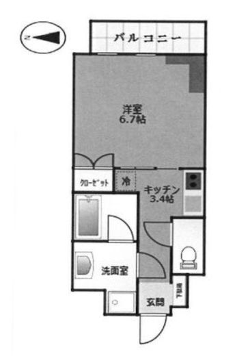 リビオレゾン上野入谷ザ・テラス 14階 間取り図