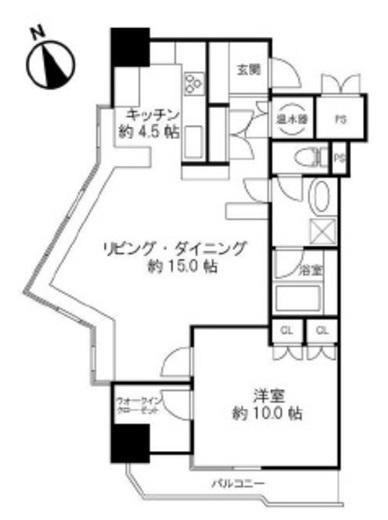 セラフテン麻布 6階 間取り図