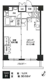 カスタリア用賀 802 間取り図