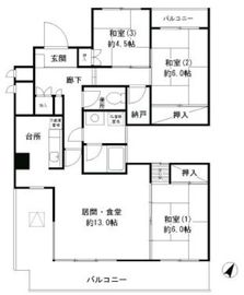 茗荷谷パークレジデンス 1001 間取り図